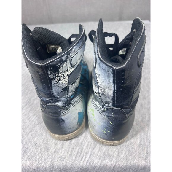 Vintage DC Skateboards Shoes Men's Size 12 Mace Hi Paint Splatter Black - Picture 5 of 7